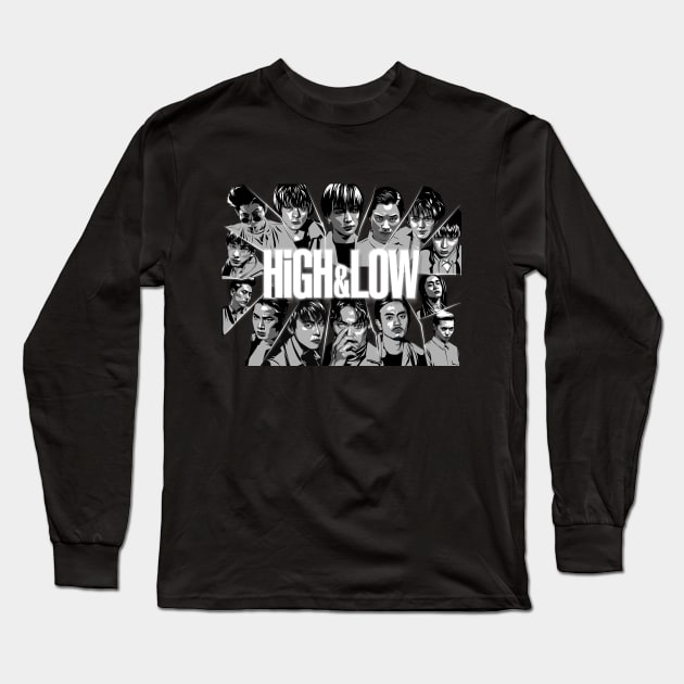 High & Low Long Sleeve T-Shirt by siddick49